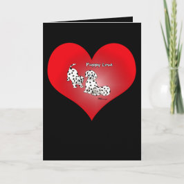 Puppy Kärlek Heart Valentine Card Helgkort