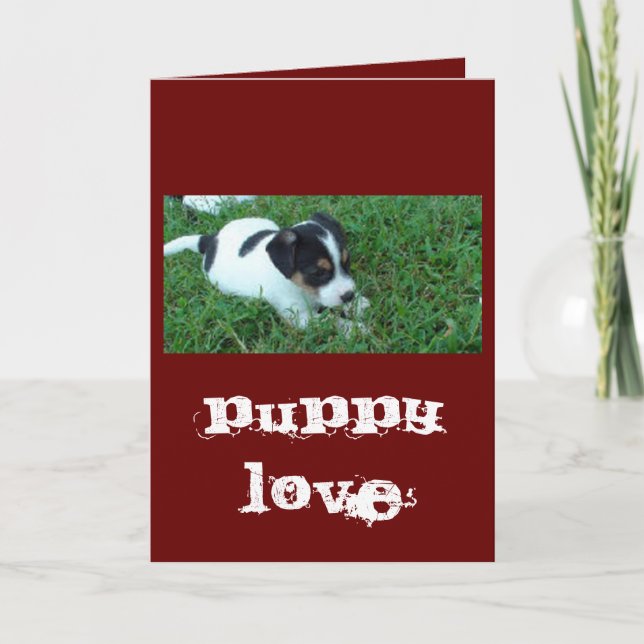 Puppy Kärlek Helgkort (Framsida)
