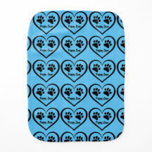 Puppy Kärlek hjärta med tass avtryck