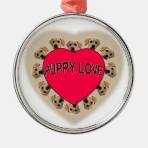 Puppy Kärlek Julgransprydnad Metall