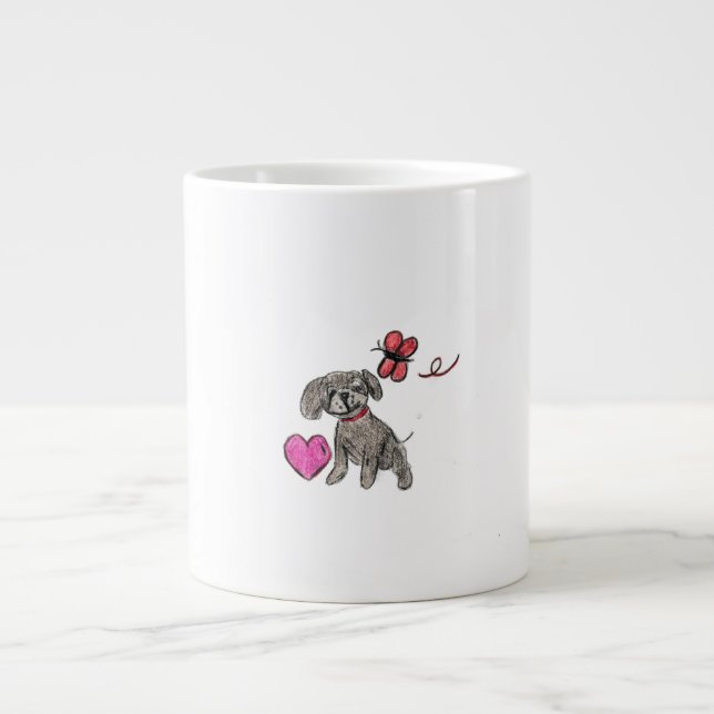 Puppy Kärlek Jumbo Mugg (Framsidan)