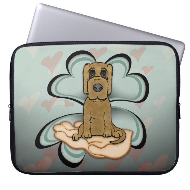 Puppy Kärlek Laptop Sleeve (Framsidan)