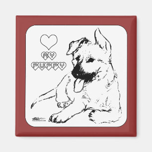 Puppy Kärlek Magnet