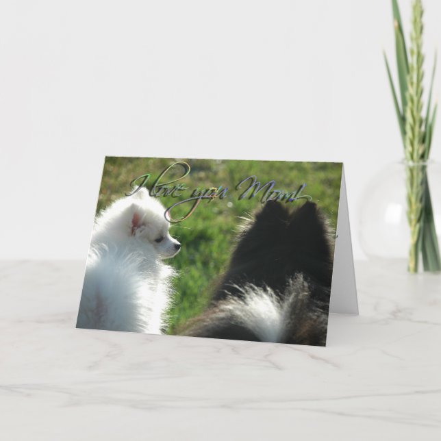Puppy Kärlek Mors dag-kort Kort (Framsida)