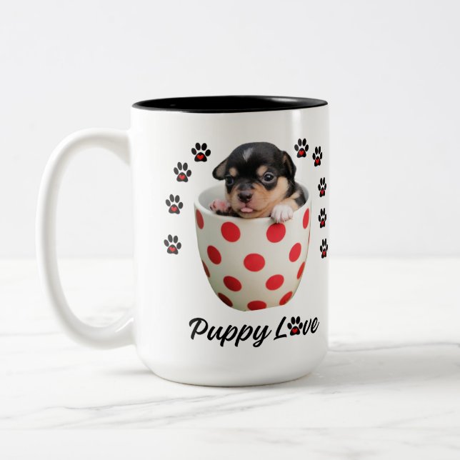 Puppy Kärlek Mugg (Vänster)