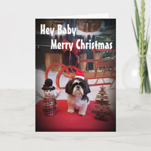 PUPPY KÄRLEK NAUGHTY ELLER NICE I CHRISTMAS HELGKORT
