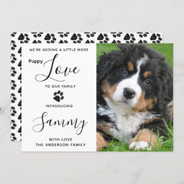 Puppy Kärlek New Pet Hund meddelande Inbjudningar