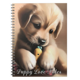 Puppy Kärlek Notes - bärbar dator Journal Anteckningsbok