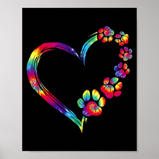 Puppy Kärlek Puppy Hund Paw Skriv ut Mamma Hjärtti Poster (Framsidan)