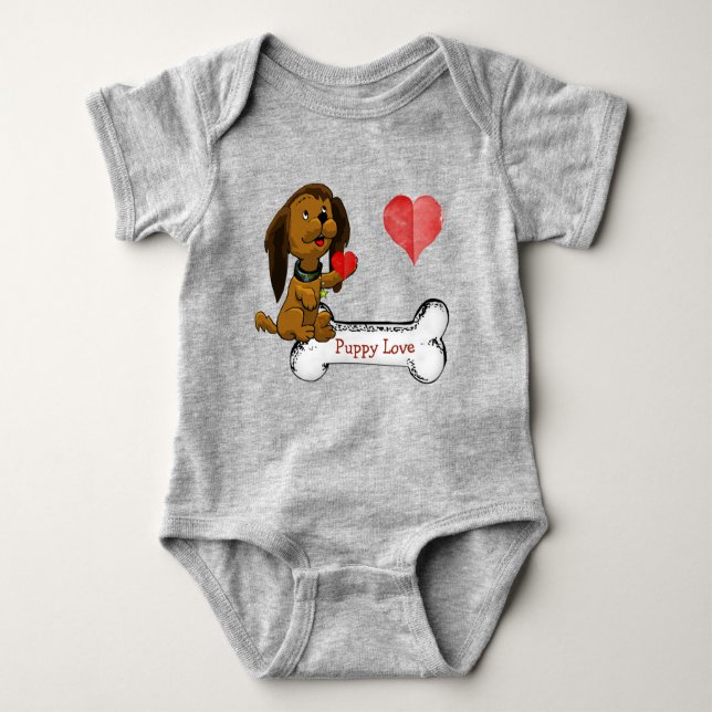 Puppy Kärlek T Shirt (Framsida)