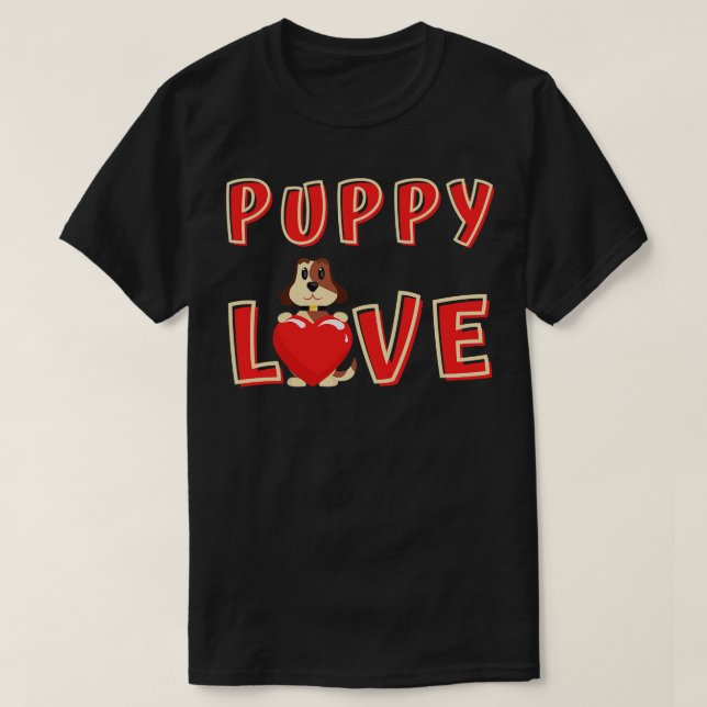 Puppy Kärlek T Shirt (Design framsida)