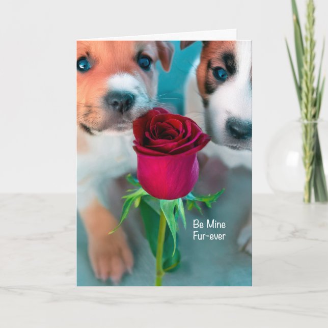 Puppy Kärlek Tack Kort (Framsida)