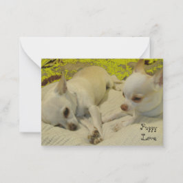Puppy Kärlek Valentine Note Card Anteckningskort