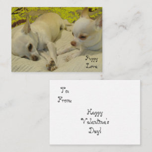 Puppy Kärlek Valentine Note Card Anteckningskort