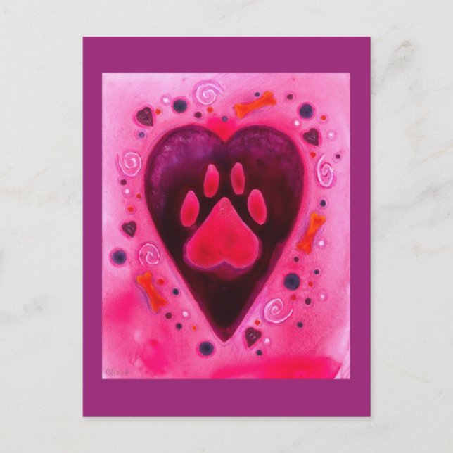 "Puppy Kärlek" vykort (Framsida)