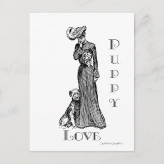 Puppy Kärlek-vykort Vykort