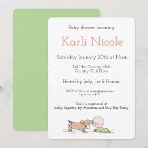 Puppy Kisses Baby Shower-inbjudningar Inbjudningar