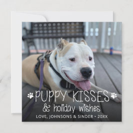 Puppy Kisses Hund Pet Puppy Photo Julkort