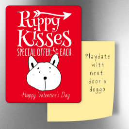 Puppy Kisses Valentine-kylskåp Magnet