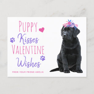 Puppy Kisses Valentine Önskemål Kids Valentines da Helg Vykort