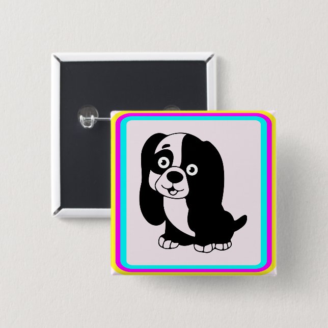 Puppy-knapp Knapp (Framsida & baksida)