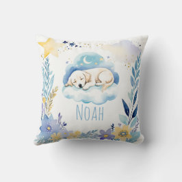 Puppy Labrador Boho Namn Nursery Pillow Kudde