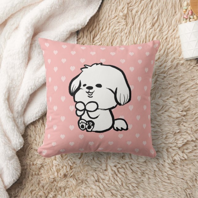Puppy lycklig kudde (Filt)