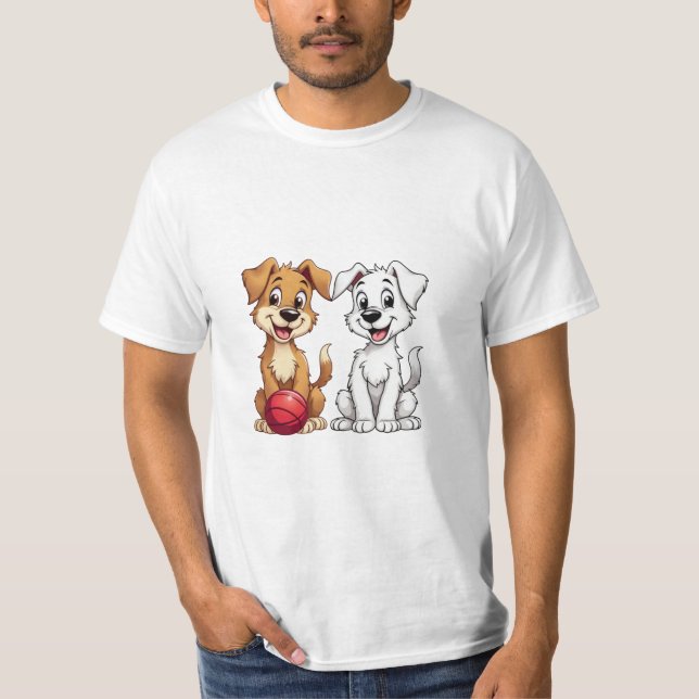 Puppy lycklig t shirt (Framsida)