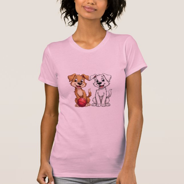 Puppy lycklig t shirt (Framsida)