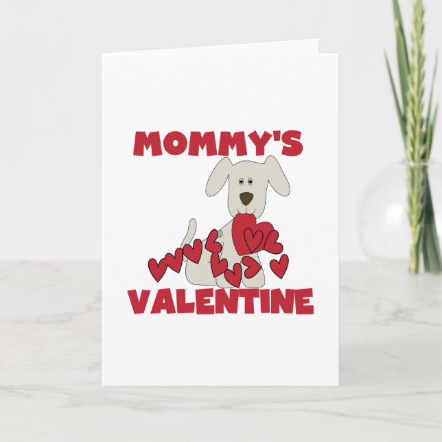 Puppy Mamma Valentine T-shirts och Gifts Helgkort (Framsida)