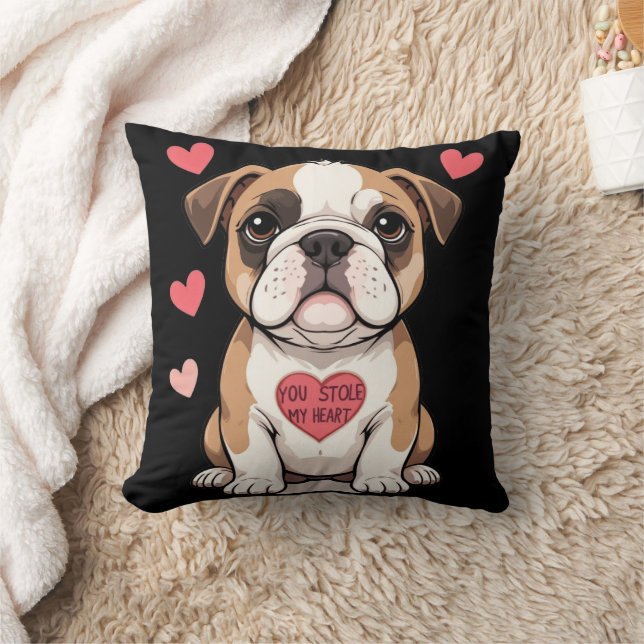 Puppy med hörnfilmeddelande kudde (Filt)