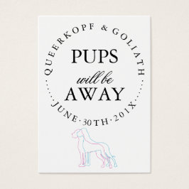Puppy-meddelande Visitkort