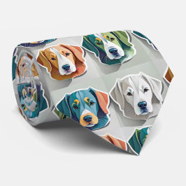 Puppy Mönster Neck Tie Slips