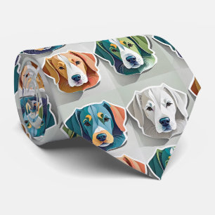 Puppy Mönster Neck Tie Slips