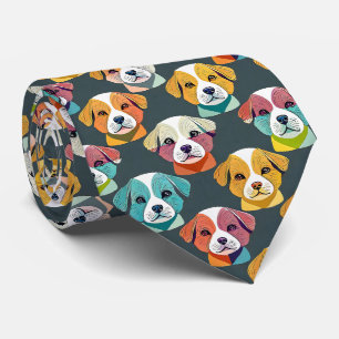 Puppy Mönster Neck Tie Slips