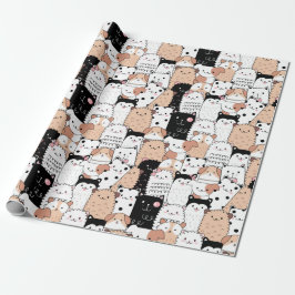 Puppy Mönster Wrapping Papper Presentpapper