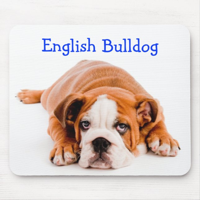 Puppy Mousepad, engelsk bulldog Musmatta (Framsidan)
