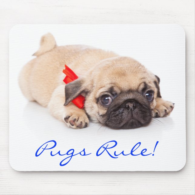 Puppy Mousepad i Pugs-regeln Musmatta (Framsidan)