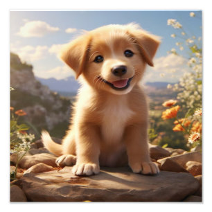 Puppy Nursery & Children's Room Prints Fototryck