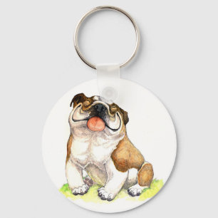 Puppy-Nyckelring för engelska bulldog Nyckelring