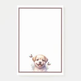 Puppy och Butterflies Post-it Block