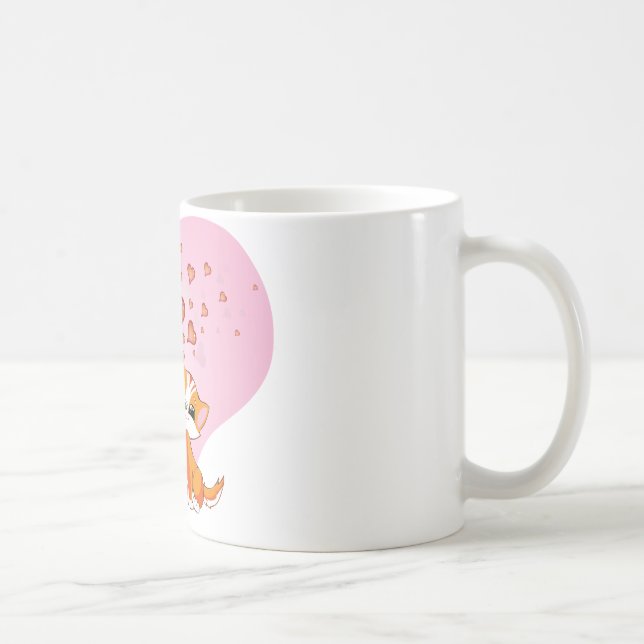 Puppy och Kitten Hearts Kaffemugg (Höger)