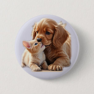 Puppy och Kitten Knapp