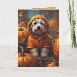 Puppy och Pumpkins, happy halloween, Cute Hund Kort