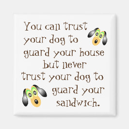 Puppy och Rolig hund uppspelning av Tecknad Magnet