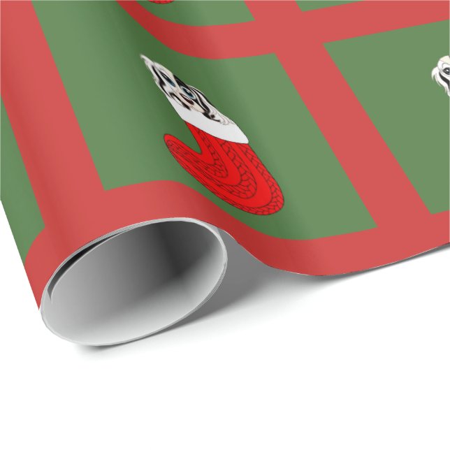 Puppy och Sock Presentpapper (Rullad Hörn)