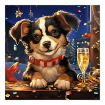 Puppy på Nyårsafton