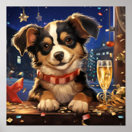 Puppy på Nyårsafton Poster
