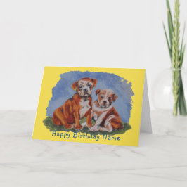 Puppy Painting Birthday Kort