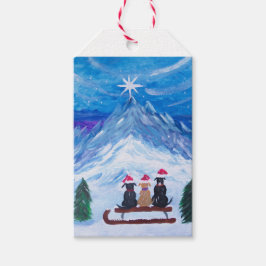 Puppy Pals för vinter Presentetikett